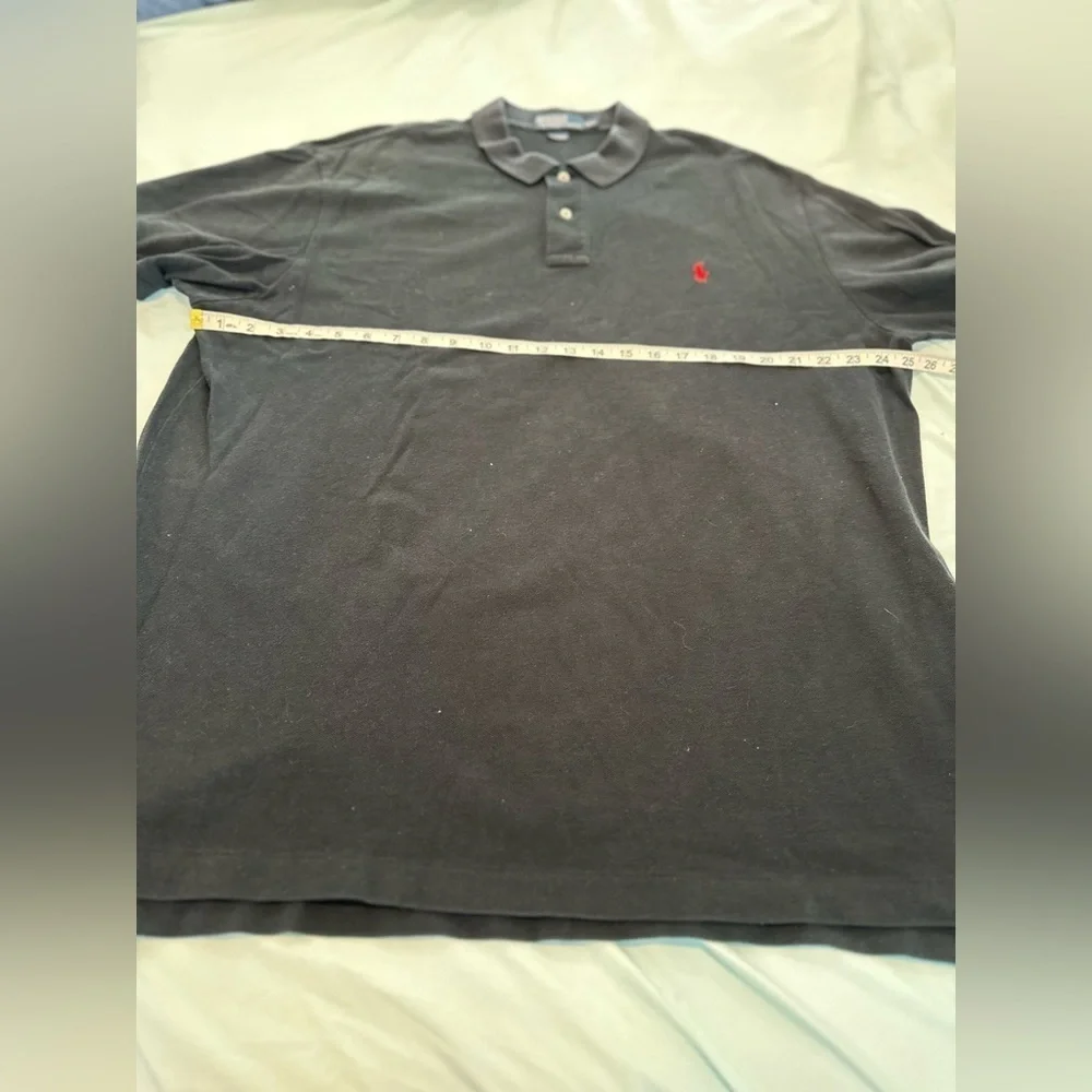 Vintage 90s Polo Ralph Lauren Mens Sz: XXL Black Polo Top. Red Pony.